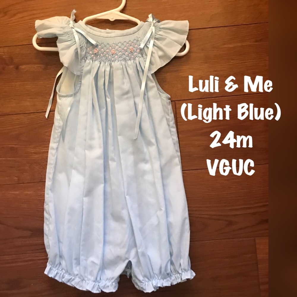 SOLD Luli & Me Baby Blue Romper